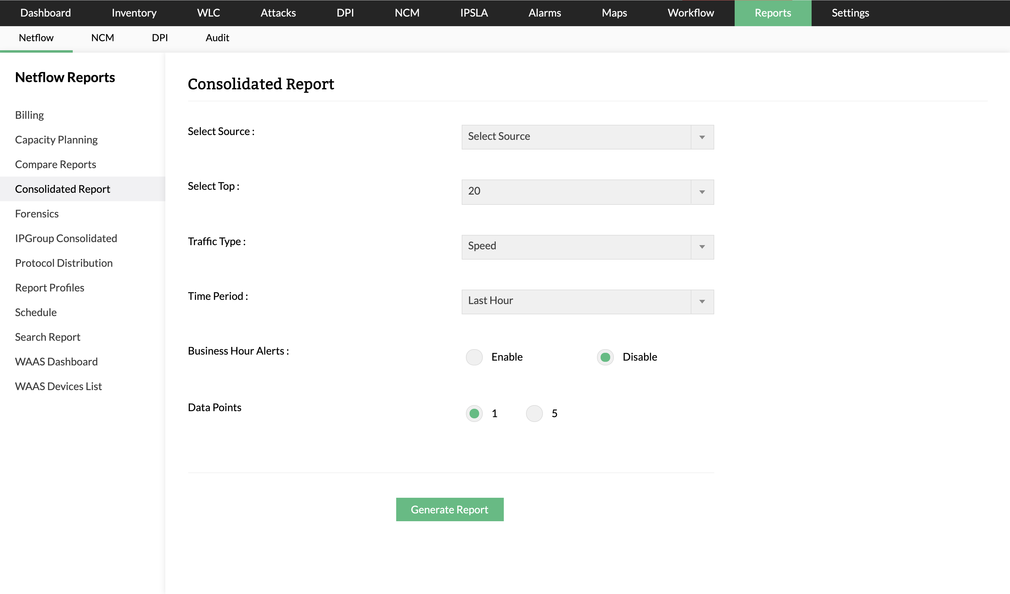 Network Traffic Analysis Tools - ManageEngine NetFlow Analyzer