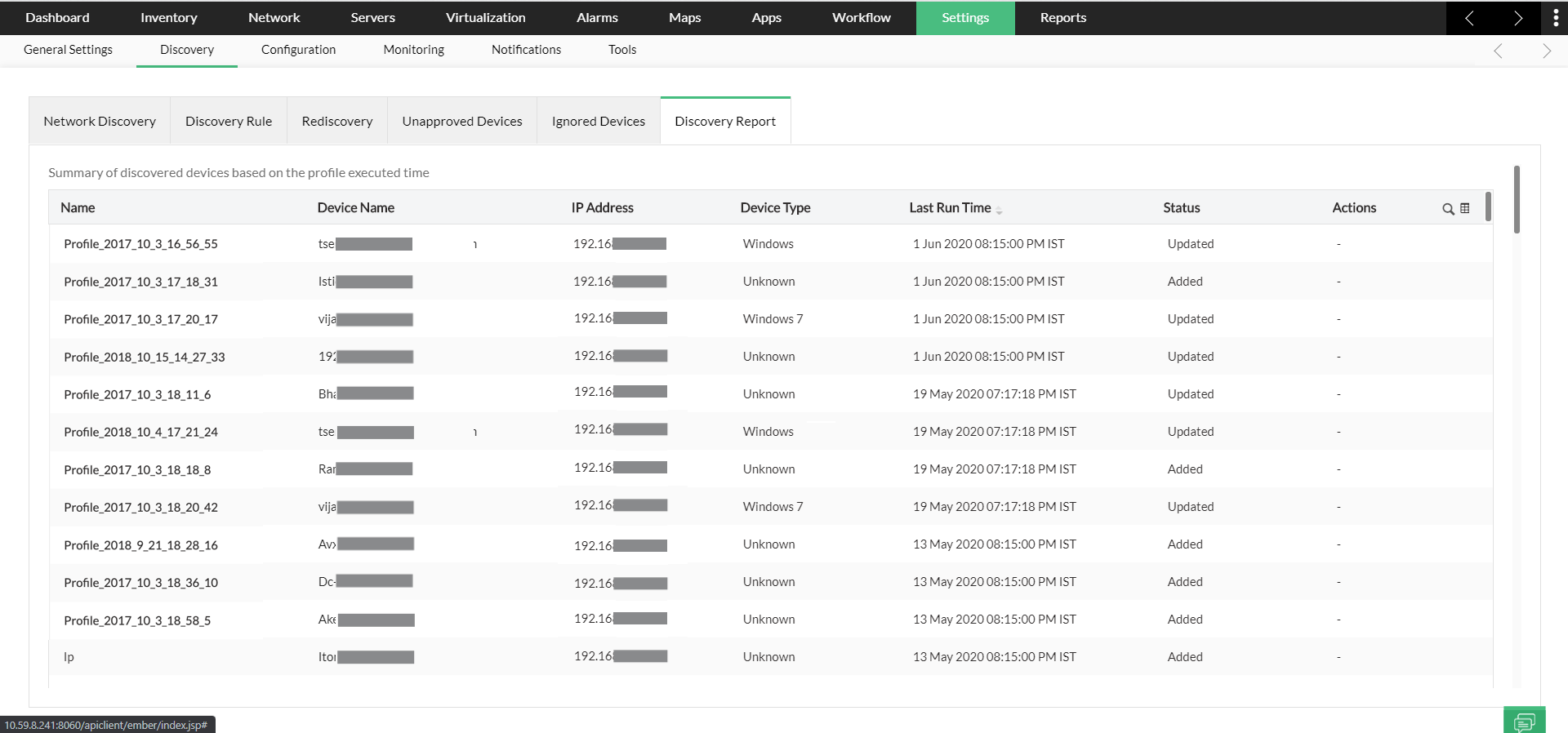 Discovery Network Devices - ManageEngine OpManager
