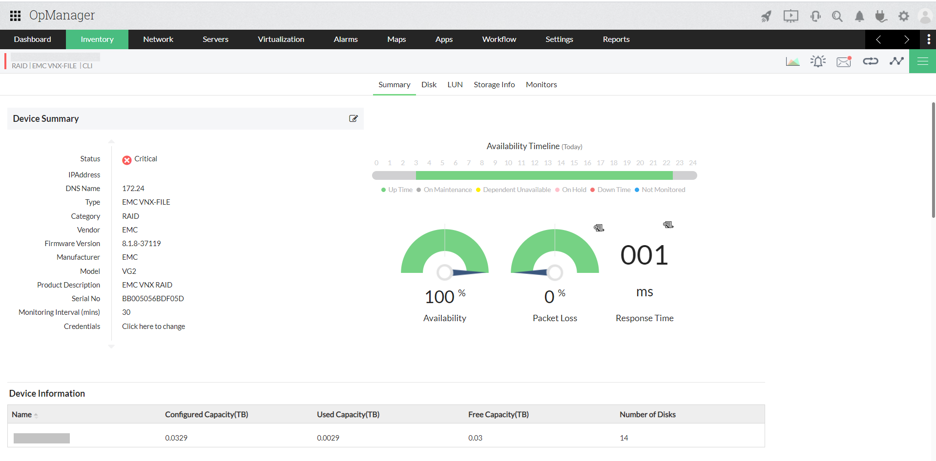 RAID-Management mit OpManager